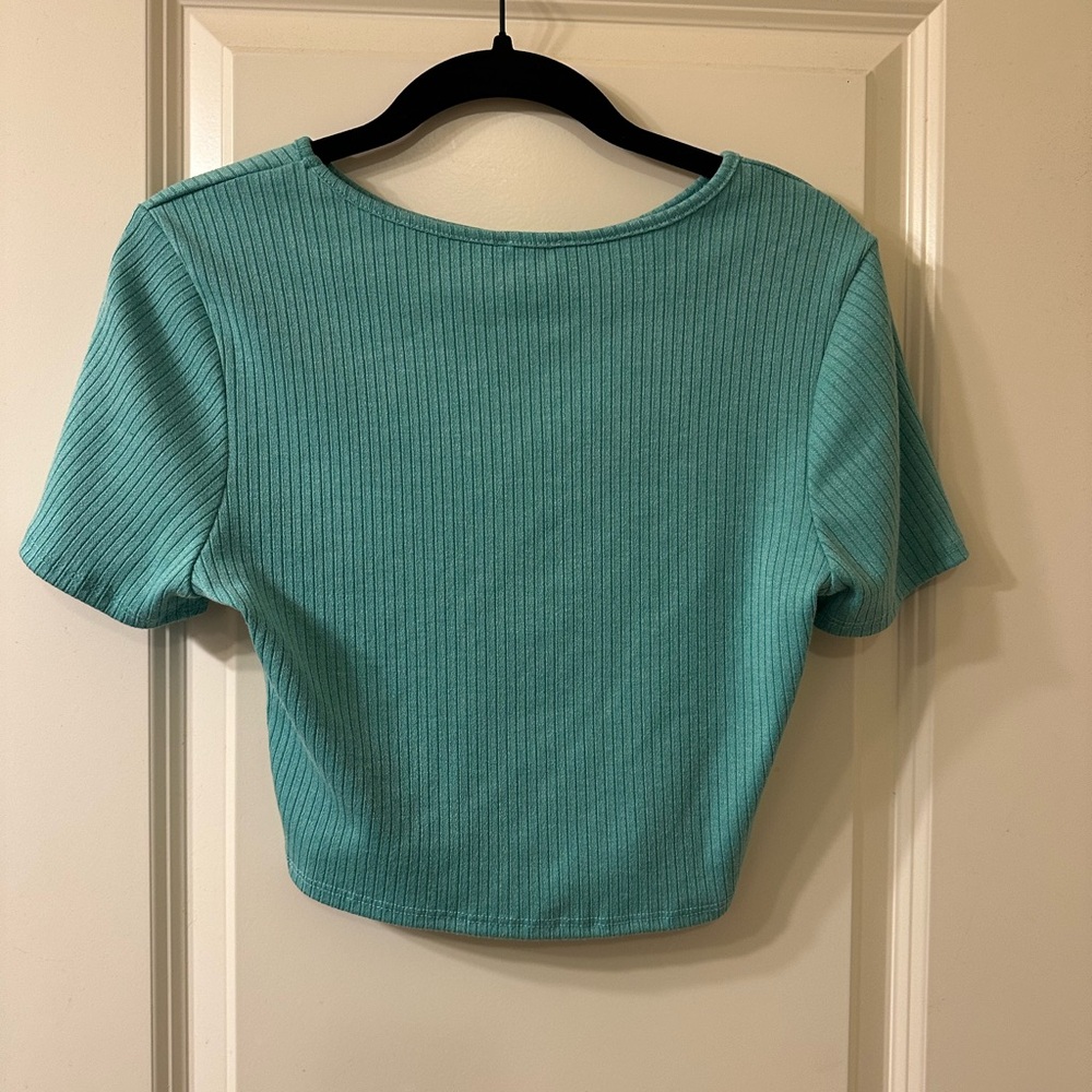 Le Lis Aqua Ribbed Knit Skirt Set - Picture 3 of 5